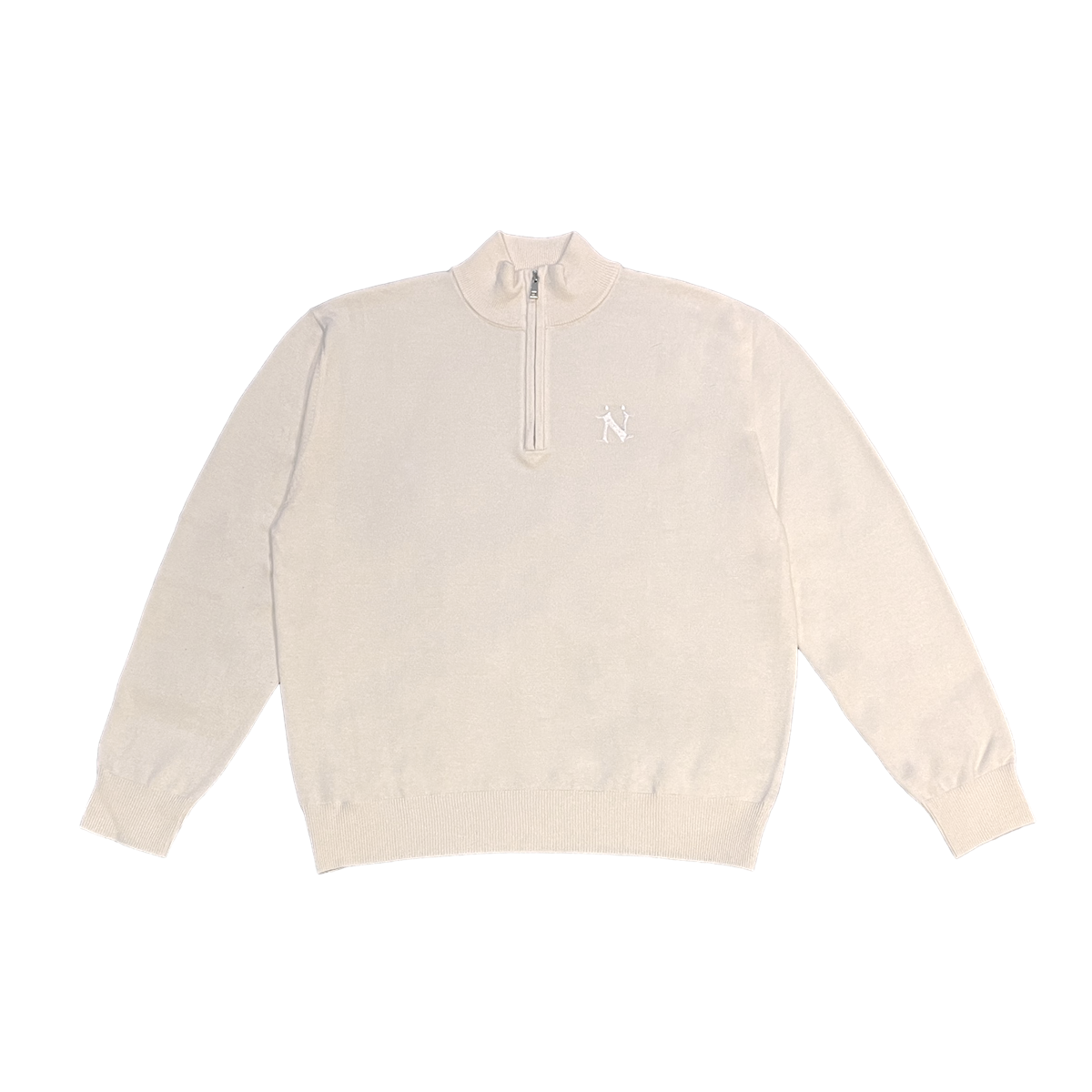 Euro Knit Quarter Zip Jacket [Cream]